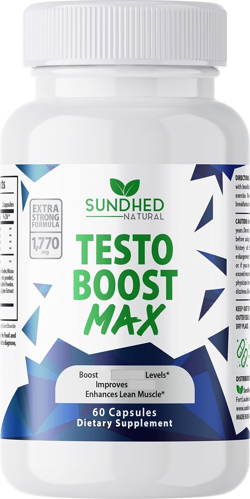 Testo Boost Max - Natural Stamina Booster for Men – Fortified Natural Energy, Stamina, and Strength Booster