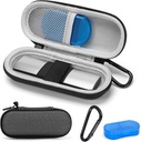 KardiaMobile 1L 6L パーソナル EKG モニター、AliveCor カルディア ハート モニター EKG/ECG、Pill Box および Carabiner クリップが付いている携帯用心拍数のモニター袋の貯蔵のオルガナイザーのための堅い旅行運送ケース