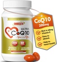 CoQ10 200mgのSoftgels - 心臓の健康、細胞エネルギーおよび酸化防止サポートのための高吸収の補酵素Q10 - 60のSoftgels