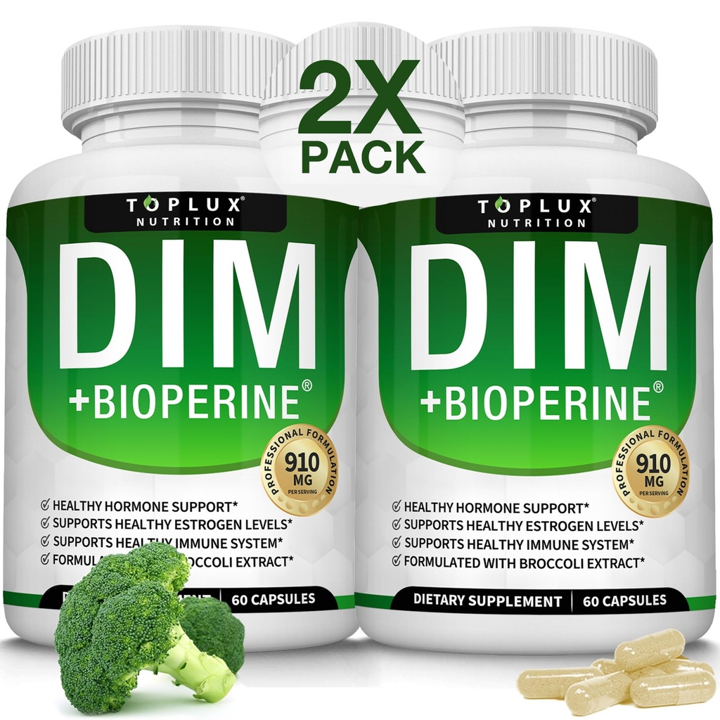Dimの補足910のmgのプラスのBioPerineの複合体-ホルモンのバランスおよびエストロゲンのMetabolismを支えるDiindolylmethane、MenopauseのアクネPCOSのよりよい皮のボディービルを、人女性、60のカプセルのための助け