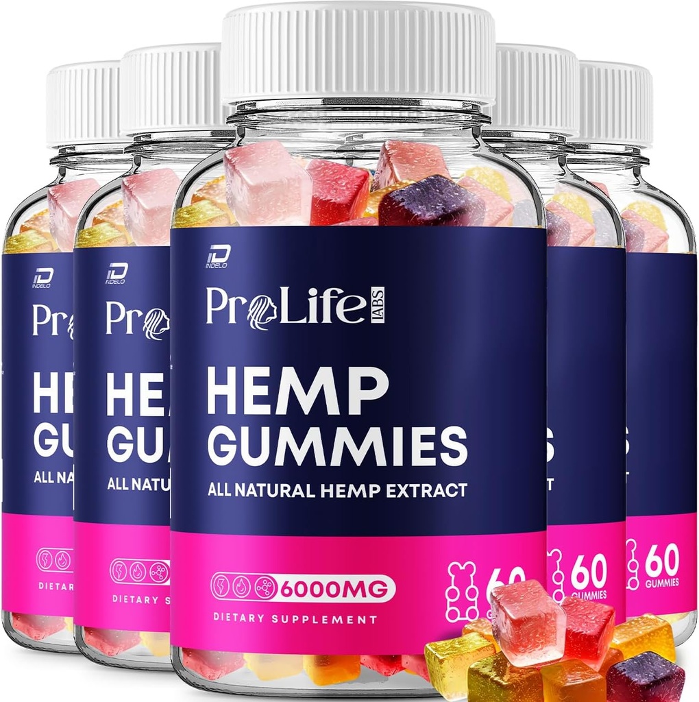 Prolife Hemp Gummies - 種子エキスプロライフラボヘンプガミーズティニタスハーブサプリメント、健康とウェルネスサポート、すべての自然プロライフガミー(5パック - 300ガミー)