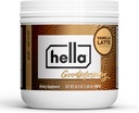 Hella Nutrition Goodmorning Coffee 代替ナチュラルカフェインとマッシュルーム コーヒーの代替品 | タンパク質、コラーゲン、ビタミンB-12&D、電解液、ミネラル | 非GMO(20サービング、バニララテ)