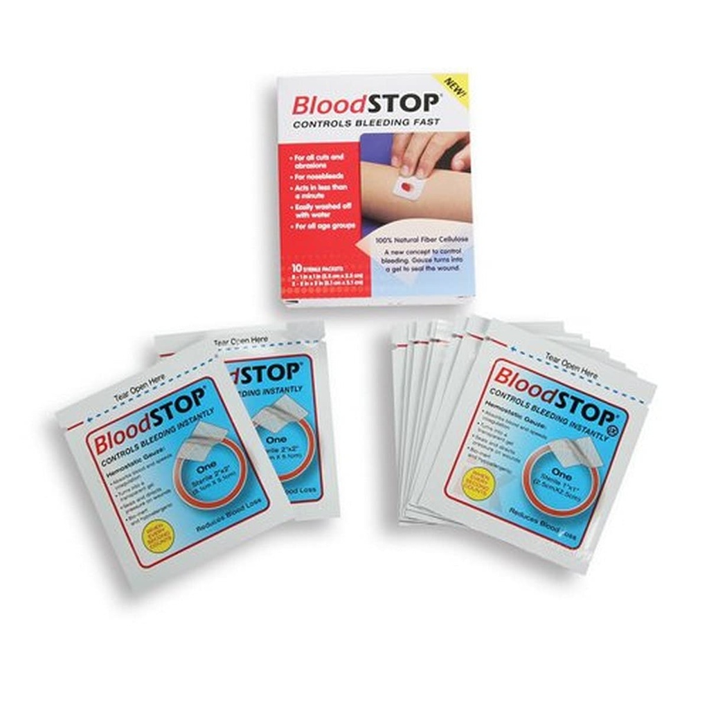 Cramer BloodStop to Stop Bleeding from Minor Racerations, First Aid Supplies for アスレチックトレーニングルーム, セルロースコンテンツは、オープンウインドドの高速ヒーリング、10ピースコンボパック