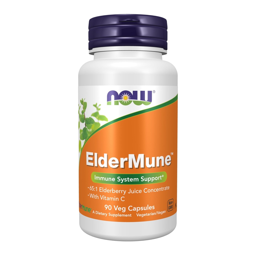 NOWの食糧はビタミンC、免疫システム サポート、90のベジのカプセルと集中するElderMune 65:1のElderberryジュースを補います