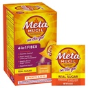 Metamucil On the-the-Go、リアルシュガー付きデイリーピシリウムハスクパウダーサプリメント、消化の健康のための4-in-1繊維、オレンジスムース風味ドリンク、2パックx 30カウント= 60パック合計