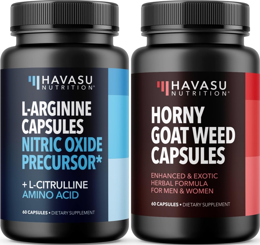 HAVASU NUTRITION角質ヤギの餌のカプセル(30のサービング)及びLのアルギニンLのシトルリンの補足(30のサービング)