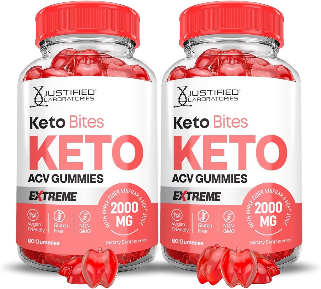 (2パック) KetoビットKeto ACVグミーエクストリーム2000MG KetoビットKetoグミーApple Cider VinegarとPomegranateビートジュースパウダーB12ビーガン非GMO 120ガミー