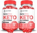 (2パック) KetoビットKeto ACVグミーエクストリーム2000MG KetoビットKetoグミーApple Cider VinegarとPomegranateビートジュースパウダーB12ビーガン非GMO 120ガミー