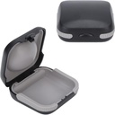 旅行補聴器の堅い小さいSplashproof 2.16"*2.04"*0.39"のための保護箱は2つの補聴器、ITE、RIC、CIC (黒)のための内部を緩和しました