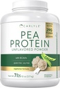 Carlyle Pea Protein Powder 7lb | Unflavored | 29G Protein | 男性・女性向け | ベジタリアン・非GMO・グルテンフリー・大豆・大豆フリー