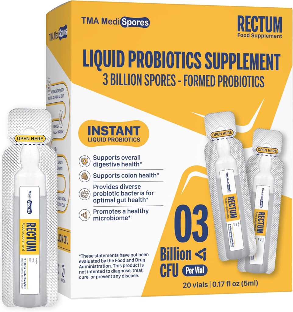 Rectum Soil-Based Probiotic Liquid Support Gut Health*:Stomachの救助、Bloating、Immune及びサポートの長期持続的な消化器の健康、大人/子供、20のガラスびんのための毎日飲み物(3億のCFUs/vial)