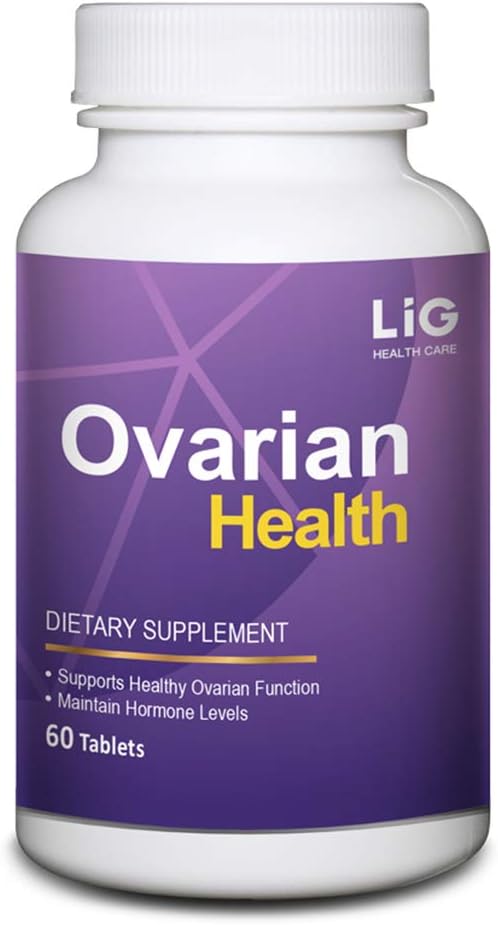 LIG Ovarian Health - ナチュラルサプリメント(60錠) - シュリンク Ovarian Cysts - バランスホルモンレベル - 維持 Ovarian Health - ハネサックルフラワー