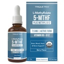 有機性L Methylfolate 7.5のmgのプラスのメチルB12のコファクタ-Metabolically活動的な5-MTHFの形態- Folateの優秀な形態-有機性果実味、液体の基質様式–気分、認知、メチル化(1oz)