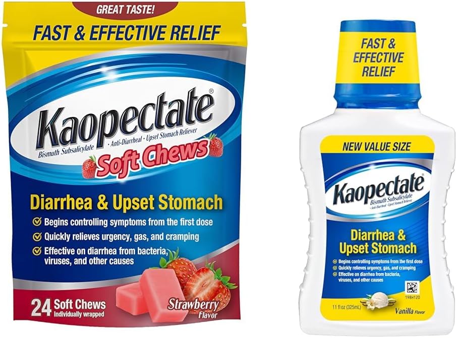 Kaopectateの反Diarrhealの柔らかい咀嚼24の計算およびUpsetの胃の救助の液体11 Fl Oz