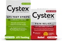 Cystexの尿路感染症(UTI)テスト ストリップ+痛みの軽減:4テスト ストリップ及び48カプセルの痛みの軽減の薬