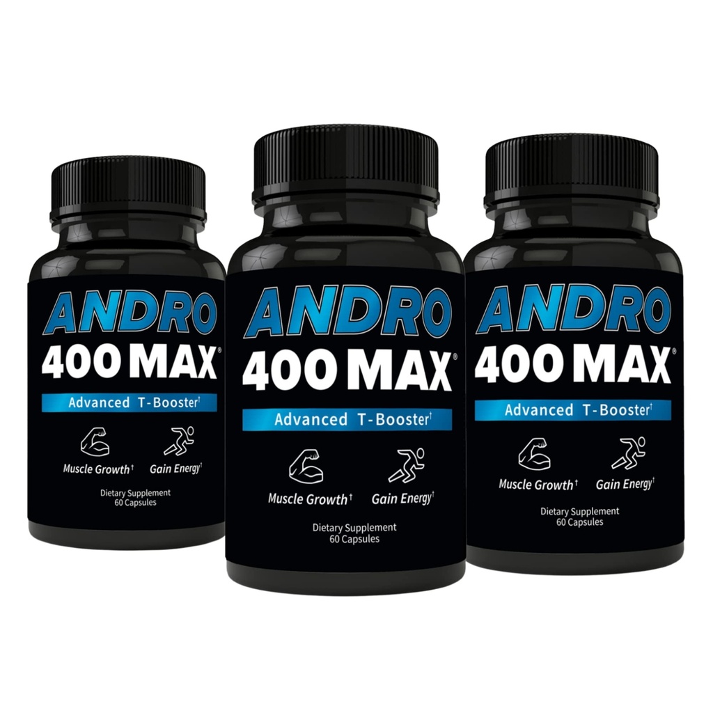 Andro400 Max Advanced T-Support & Nitric Oxide Booster – Traditional Tongkat Ali 100:1 Extract with L-Arginine & L-Citrulline – Supports Circulation and Physical Performance – 180 Capsules