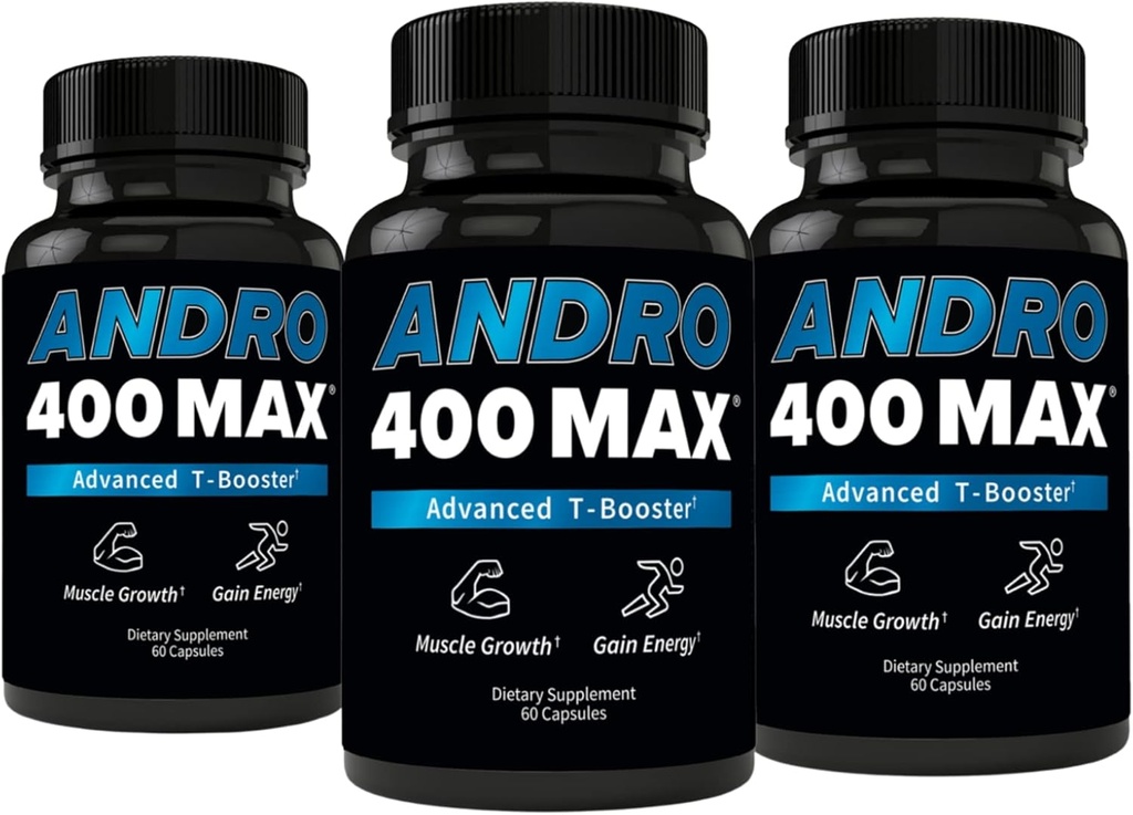 Andro400 Testosterone Support for Men & Women – Tongkat Ali, L-Arginine & L-Citrulline – Energy, Vitality & Performance – 180 Capsules, 180-Day Supply