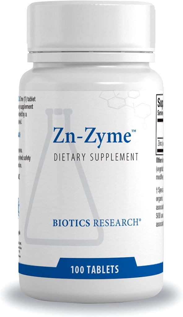 バイオティクス研究Zn-Zyme - 15 mg亜鉛、免疫システム、最適な細胞機能、消化器、組織の健康サポート100タブをサポート