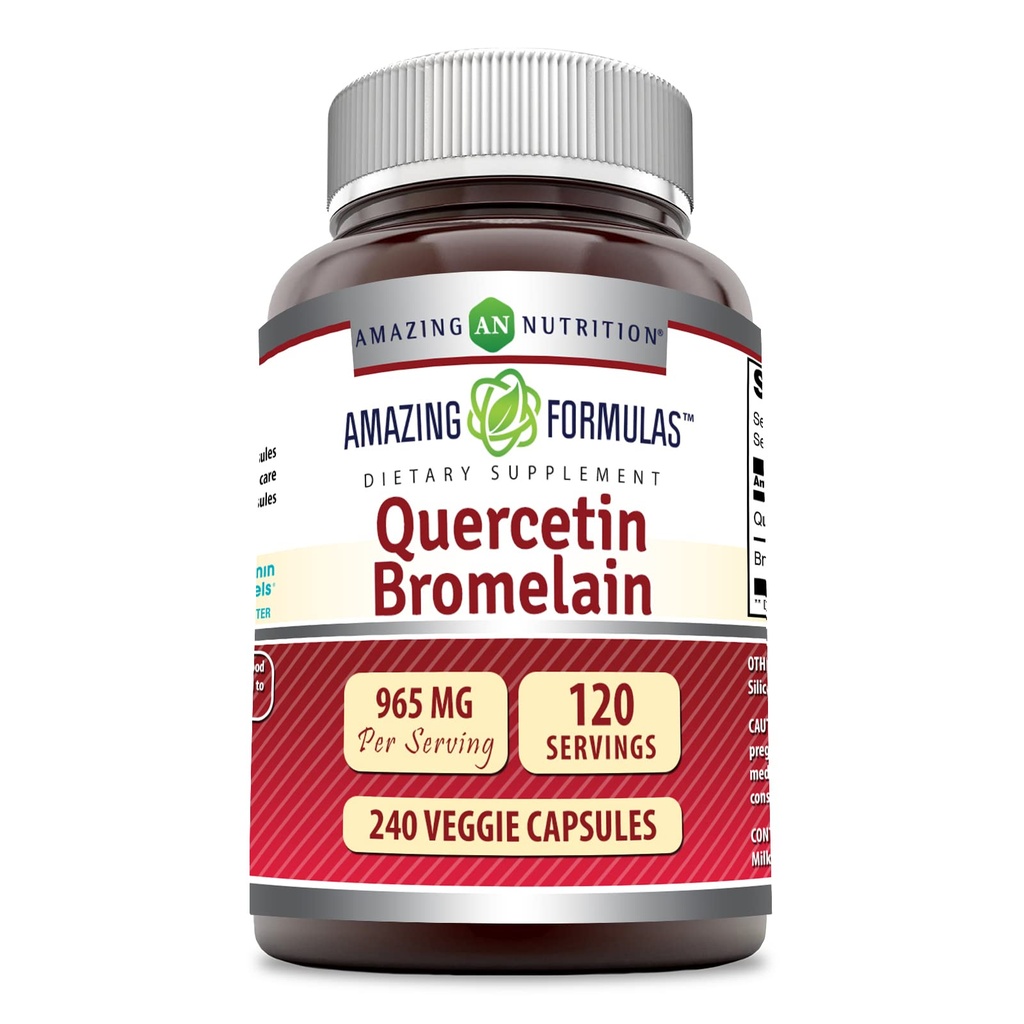 Bromelain 165 Mg Veggie Capsules Supplements   非GMO | グルテンフリー | アメリカ製 | ベジタリアン向け(240 カウント)