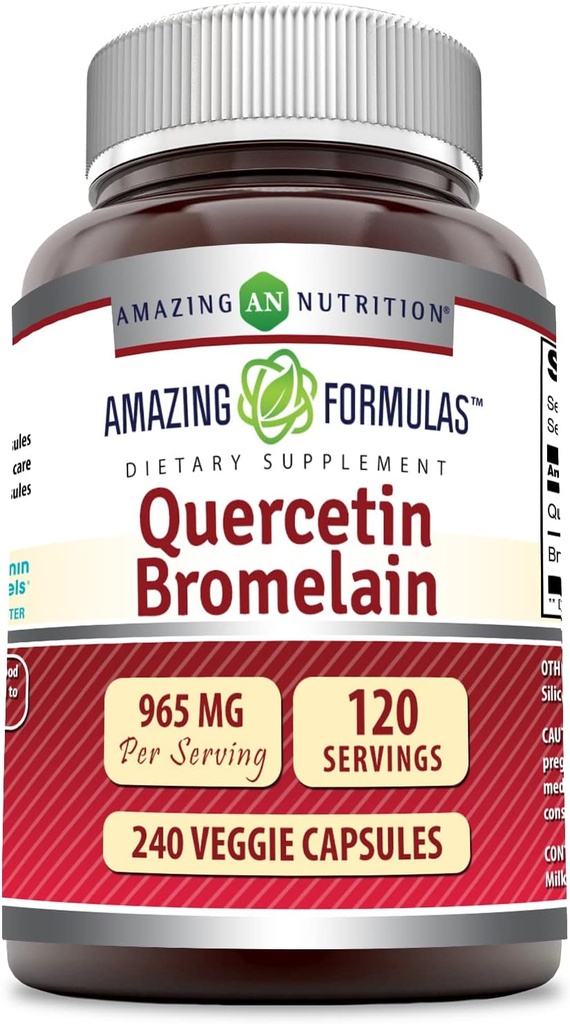 Bromelain 165 Mg Veggie Capsules Supplements   非GMO | グルテンフリー | アメリカ製 | ベジタリアン向け(240 カウント)
