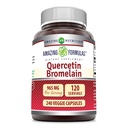 Bromelain 165 Mg Veggie Capsules Supplements   非GMO | グルテンフリー | アメリカ製 | ベジタリアン向け(240 カウント)