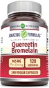 Bromelain 165 Mg Veggie Capsules Supplements   非GMO | グルテンフリー | アメリカ製 | ベジタリアン向け(240 カウント)
