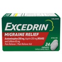 ミグライン症状、アセトアミノフェン250mg、アスピリン250mg、カフェイン65mg、痛みリバー、24カウントのためのエキセドリンミグレイン救済カプレット