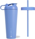 HydroJugのステンレス鋼のシェーカーのコップ24oz -蛋白質の揺れ、プレワークアウトの飲み物、アイス コーヒーのために完成して下さい - 容易な混合、真空によって絶縁される、コップのホールダーは、BPA自由に-時間のための臨時雇用者を保ちます