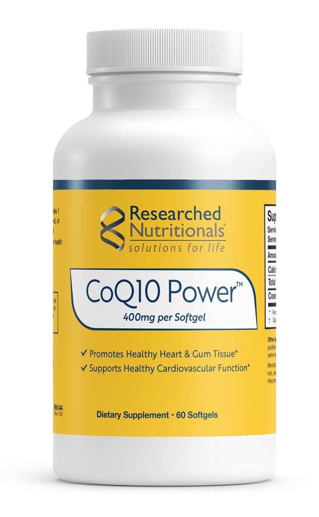 心臓の健康のための研究された栄養物のCoQ10 400mgのSoftgels - 治療薬の強さのCoenzyme Q10の補足-サポート自然なエネルギー及び免疫機能、昇進の健康なガムのティッシュ(60のSoftgels)