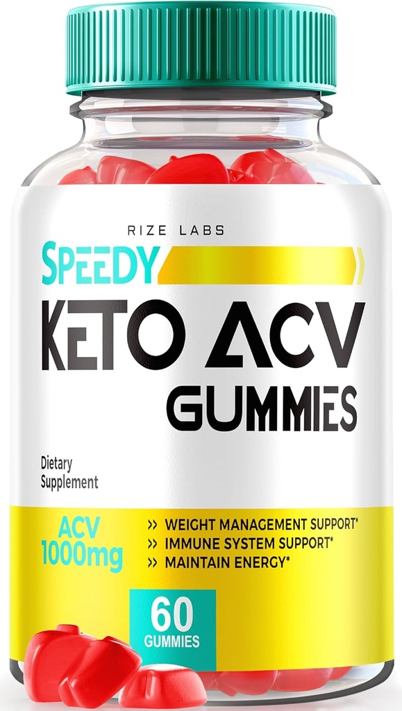 rize labs - Speedy Extreme Keto Plus ACV Gummy for Advanced Weight Loss with Apple Cider Vinegar 2000mg Supplement (60 Gummies)