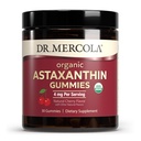 Mercola Organic Astaxanthin Gummies博士、30人のサービング(30のガミー)、食事療法の補足、酸化防止および免疫サポート、認定有機、非GMO
