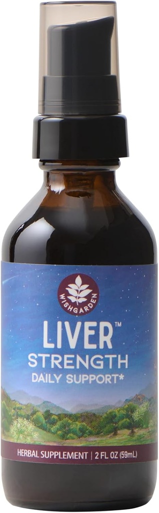 WishGarden Herbs Liver Strength Tonic - Plant-Based Herbal Liver Support Supplement with Burdock, Dandelion Root & Yellow Dock Root, Supports Liver Cleanse Detox & Repair, Healthy Liver Function, 2oz