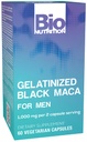 バイオ栄養ゼラチン化ブラックマカ60 ベジタリアンカプセル | 1,500 mg / サービング | エネルギーブースト | カルシウム | マグネシウム | リン