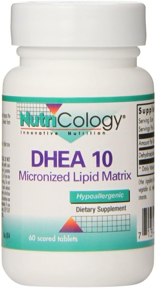 Nutricology Dhea 10 Mg の持続的な解放のタブレット、60 の計算