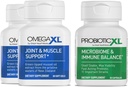 OmegaXL強力なジョイントとマッスルサポートサプリメント60カウント(2パック)&プロバイオティックXL - PreforPro、DE111、シェルフ安定 - 健康的なガットフローラ成長を促進する(30ベジギーキャップ)