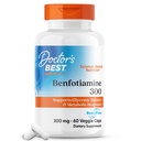 BenfoPureと医師のベストBenfotiamine 300、ヘルシーなグルコース代謝を維持するのに役立ちます、非GMO、ビーガン、グルテンフリー、大豆フリー、300mg、60ベジギーキャップ