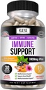 Kaya Naturals Elderberry Immune Support | Vitamins with Zinc and Vitamin C for Adults, Probiotics & Turmeric 1000mg Immune System Booster Sambucus Capsules - 30 Count