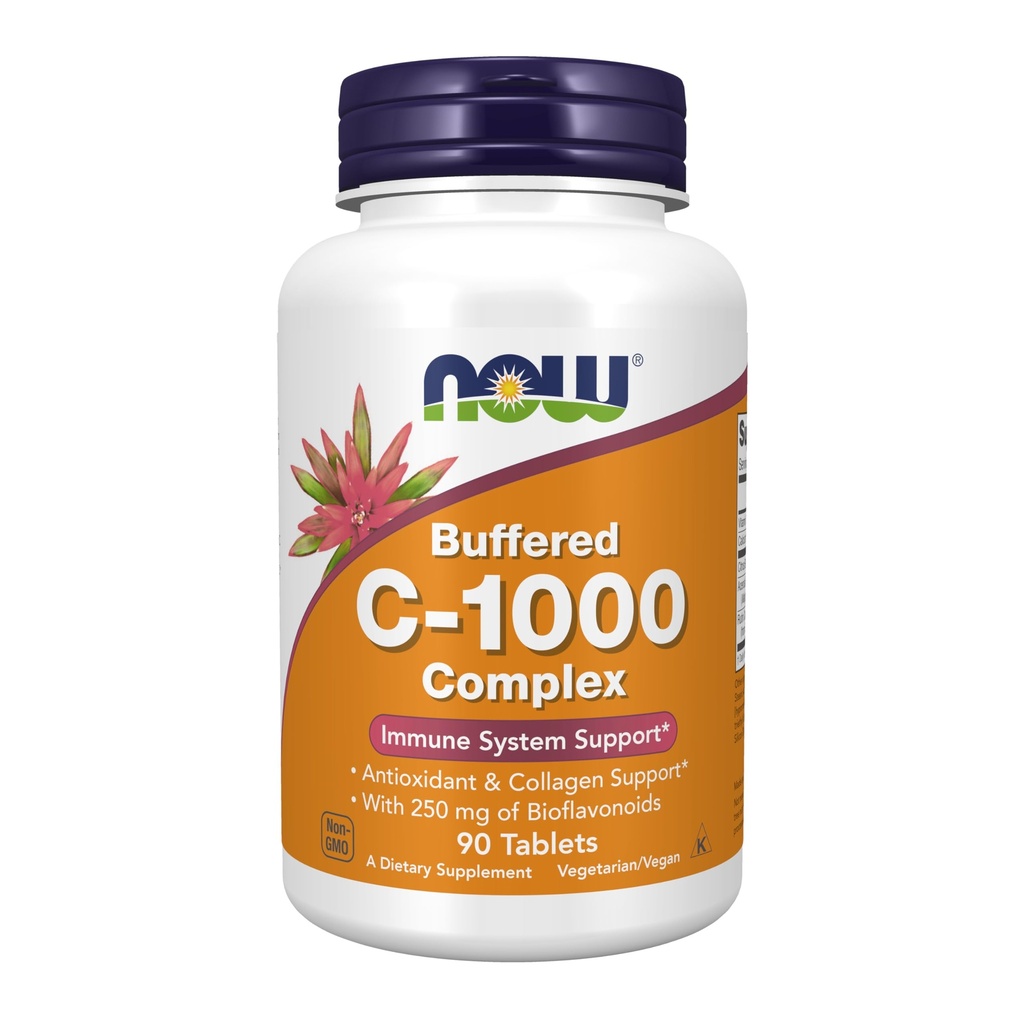 NOWサプリメント、ビタミンC-1000コンプレックス、バイオフラボノイド250mg、緩衝、抗酸化保護*、90錠