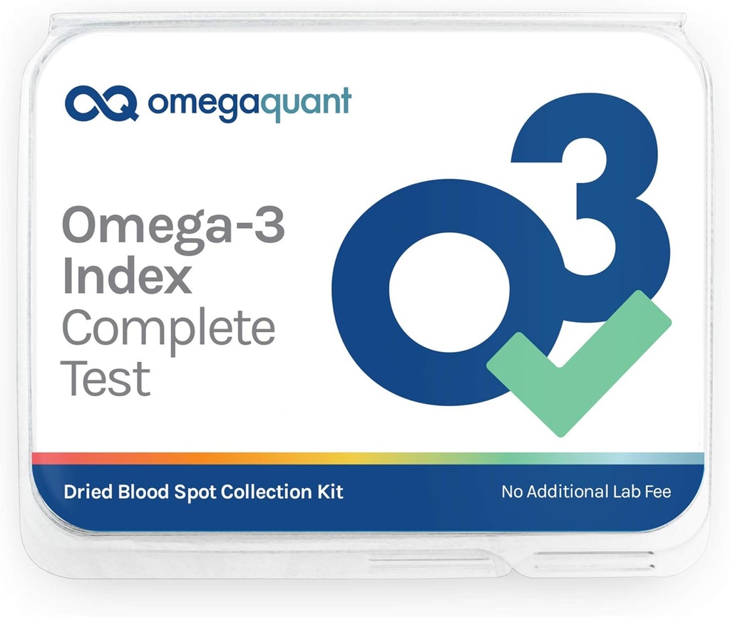 Omega Quant Omega-3 インデックス完全脂肪酸プロファイル血液検査キット | 含まれています - Omega-3s、オメガ-6s、飽和脂肪、単価脂肪、トランス脂肪 | 1 完全なホームキット