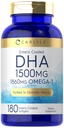 カーライル DHA サプリメント 1500mg | 180 Softgels | Omega-3 サプリメント | 非GMO、グルテンフリー