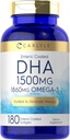 Carlyle DHA Supplement 1500mg | 180 Softgels | Omega-3 Supplement | Non-GMO, Gluten Free