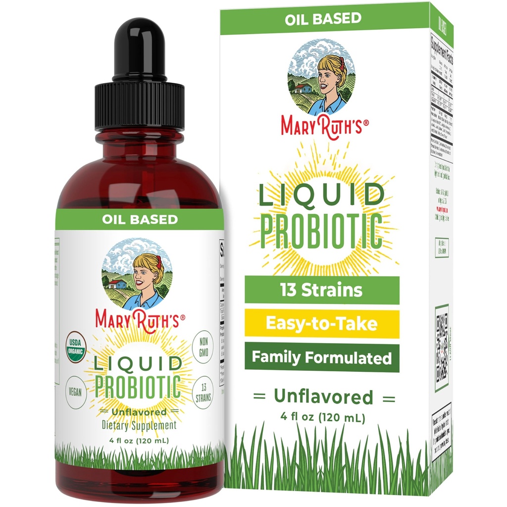 MaryRuth Organic USDA Organic Liquid Probiotic | 消化の健康 | 腸の健康 | 女性のためのプロバイオティクス | 子供のためのプロバイオティクス | 子供のためのプロバイオティクス | 乳酸プロバイオティクス | GMO | 40 サービング