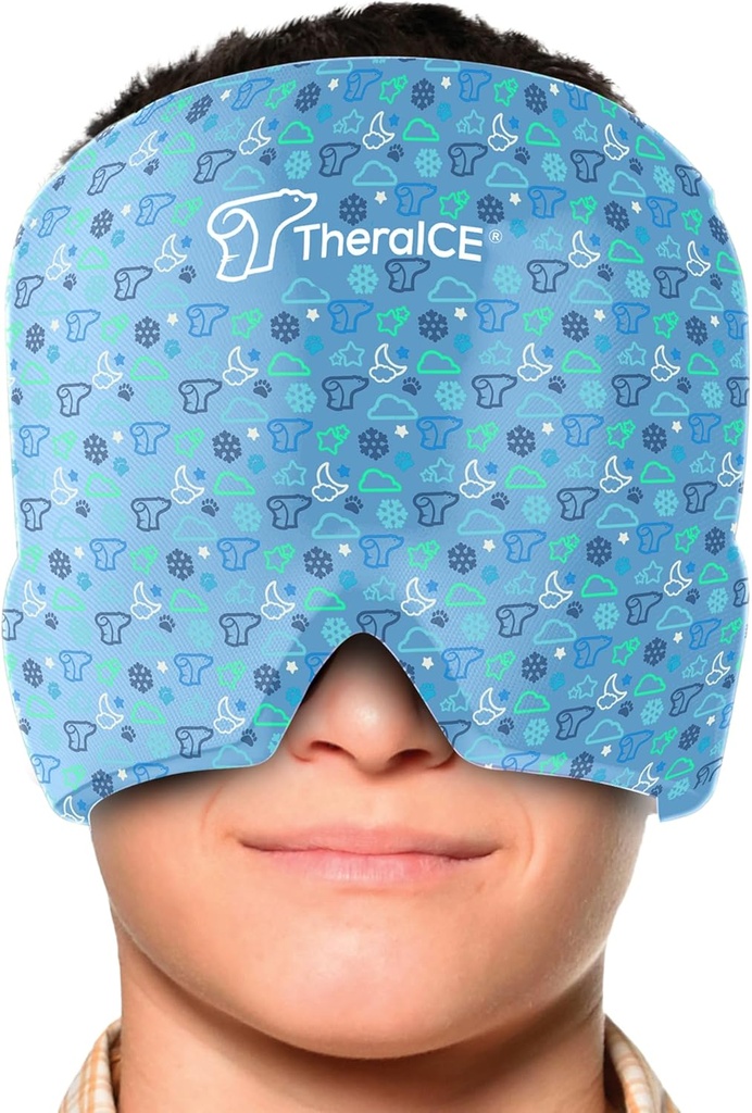 Theraiceの片頭痛のボオのアイス パックのマスク プロダクト、冷却のゲルの帽子JRのBumpsのための顔の冷たい圧縮の頭部の覆い、Brisesおよび冷却の温度