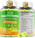 人のためのMultivitamin 50 +プラス、砂糖の自由な人のMultivitamins Gummies w/Omega-3、Coq10、D3k2、カルシウム、マグネシウム、亜鉛、ビタミンA、C及びEのHeRt、酸化防止剤、骨、60ctsのための人のビタミン