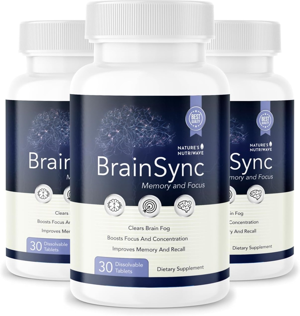 BrainSync Probioticサプリメント - 毎日のウェルネスとGut-Brainバランスをサポート - 3.6 Billion CFU - 30 Dissolvableタブレット、3ヶ月の供給