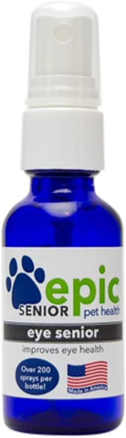 Eye Senior - All Natural Liquid Spray Supplement for Older Pets - Stop The Aging Process - Better Eyesight - Mist Over Eyes and Put in Food & Water (2 Oz)