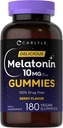 Carlyle Melatonin Gummies 10mg | 180カウント | アダルトドラッグフリーエイド | ベリーフレーバー | ヴィーガン、非GMO、グルテンフリーサプリメント