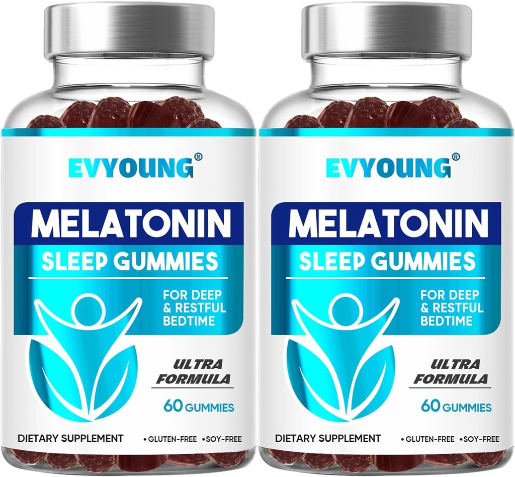 EVYOUNG Melatonin Gummies,Sleep Support for Adults,1000 mcg Melatonin 120 Gummies up to a 60 Day Supply,Supplement for Sleeping