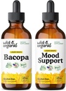 ワイルド&オーガニックBacopa Tincture 4 fl oz & Mood Support Tincture 4 fl oz