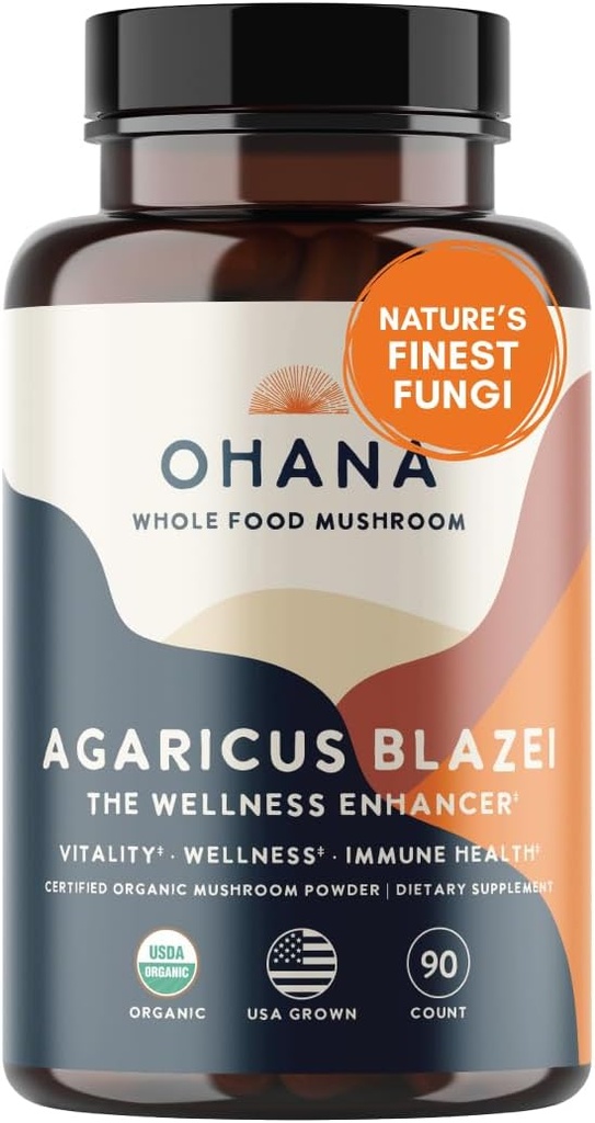 Alohaの薬用薬剤の純粋なアガリカスのBlazei 500のmg 90のベジタリアンのカプセルは有機性を証明しました